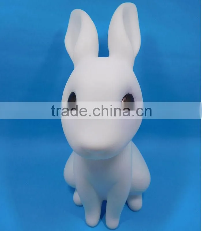 New Design Electronic Led Flashing Toy PVC Soft Rabbit For Promotion Gift