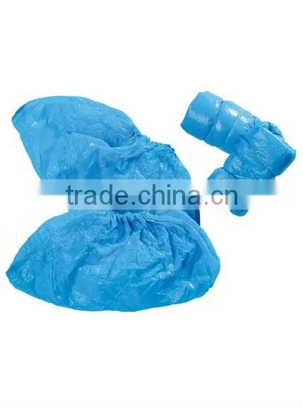 Cheap single use Plastic Disposable PE shoe cover shoecover blue green white red