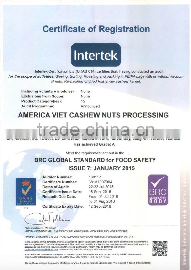 Raw cashew nuts/ Cashew Kernels/ WW320/450/240/LBW/LP/WSLP/DW