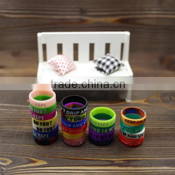 Silicone ring 22mm/18mm diameter vapor vape band custom flexible silicone rubber bands for Mod atomzier vaporizer
