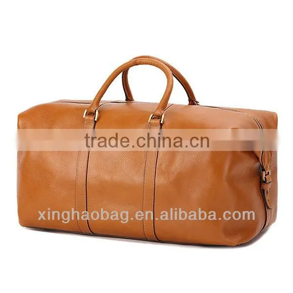 Latest men leather designer travel bag with high quality convenient carrying waterproof duffel bag