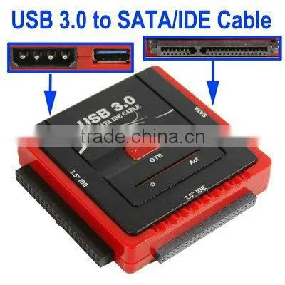 Red/Black USB 3.0 to SATA/IDE Cable