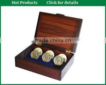 2015 Fancy Wooden Gold coin Display Box for gift