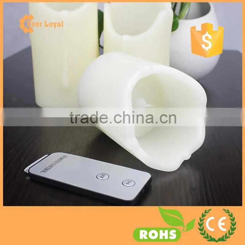 3pcs wireless remote control battery operated led flameless candles lights set