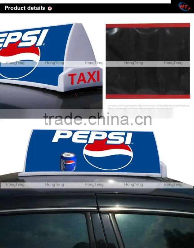 Waterproof lighting led taxi top advertising