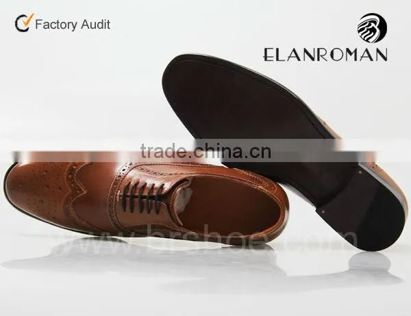Hot-sale brogue leather Lace up shoe men dress shoes with custom logo