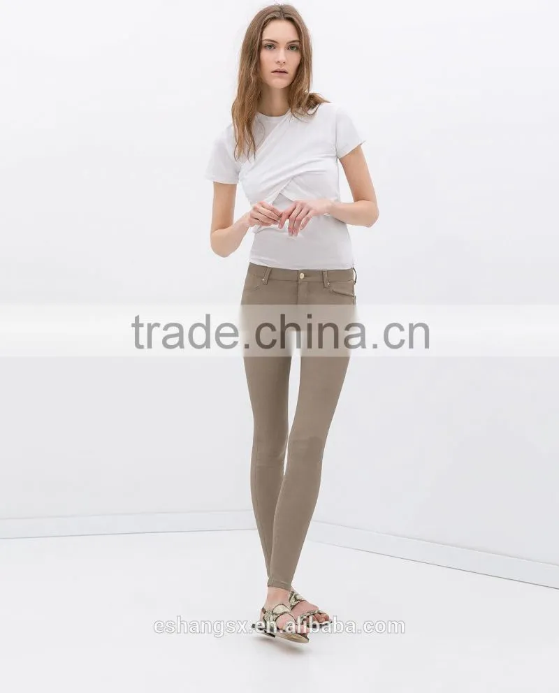 Ladies fashion long skinny pants