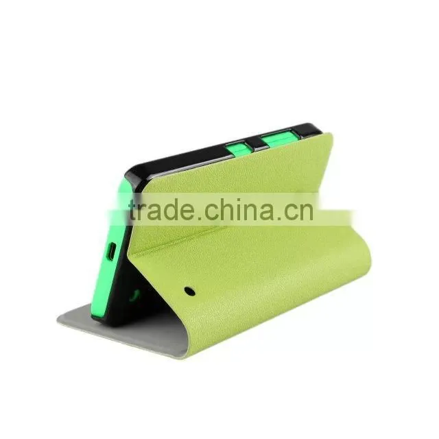 Lichee Texture PU Flip case with Holder for Nokia Lumia 630