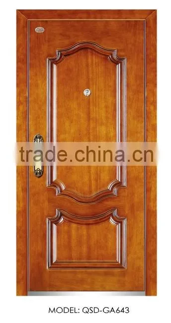 2014 Best seller steel armored door, steel security armored wooden door