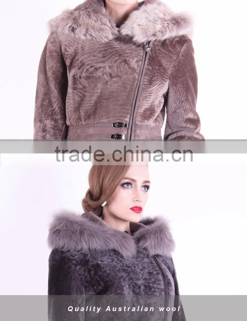 2016 New Design Winter Women Length Coachman Woolen Coat