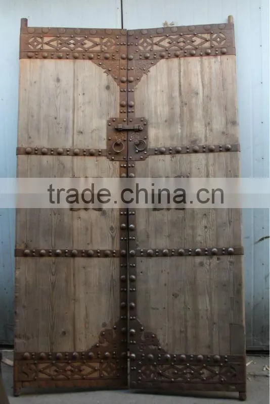 Chinese antique exterior solid recycle wood door