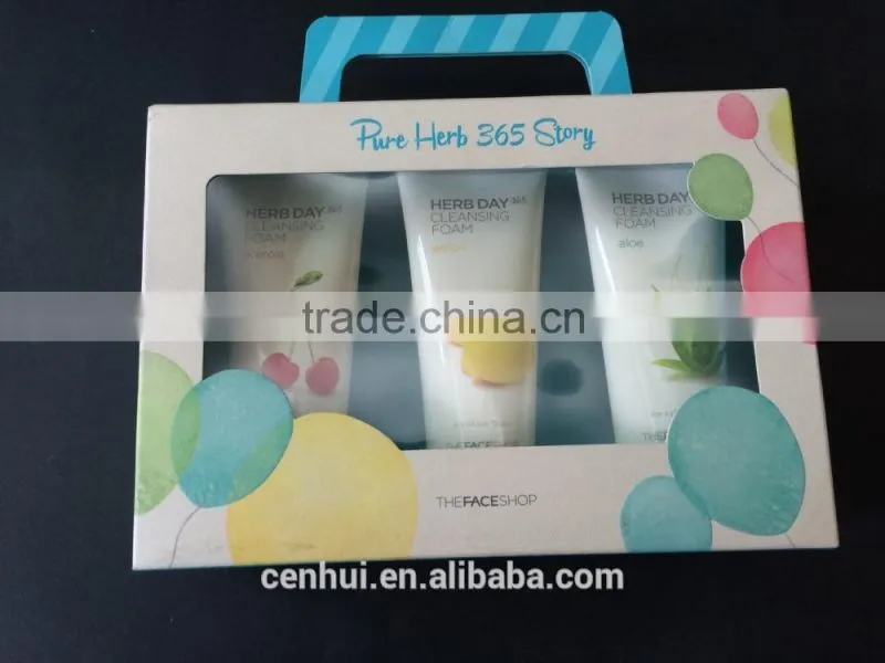 2015 Custom Wholesale High Grade Cosmetics Box with Transparent window