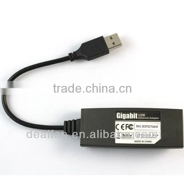 High Speed USB 2.0 to 10/100/1000Mbps Ethernet RJ45 Gigabit Lan Adapter