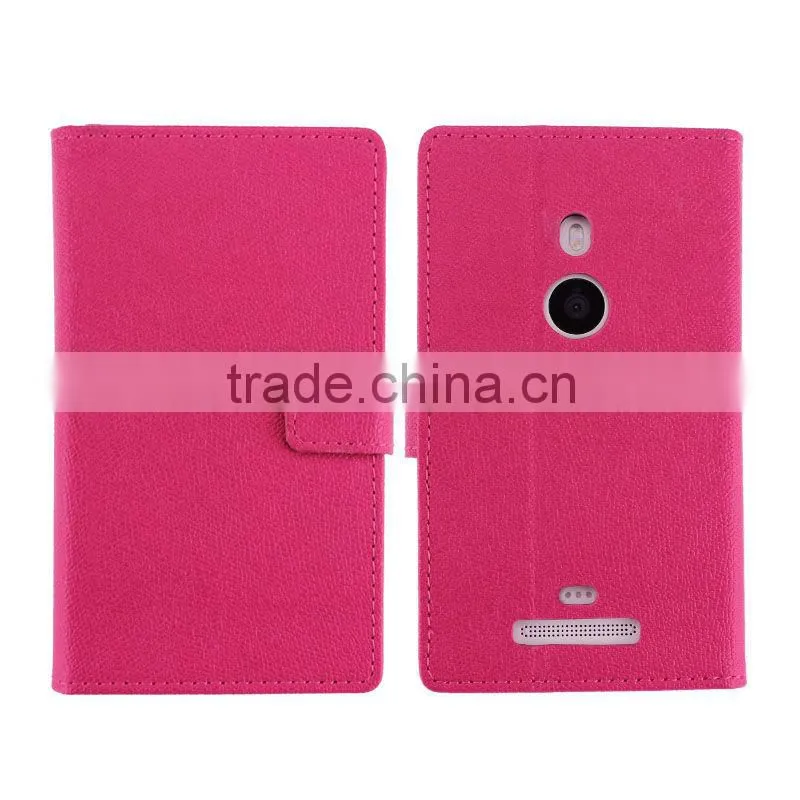 FOR NOKIA LUMIA 925 SYNTHETIC LEATHER STITCH CASE COVER WITH MAGNETIC FLAP CLOSURE