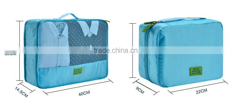 Justop High Quality Travel Folding 5pcs Luggage Storage Bag set Fashion Organier Bag Set For Clothing & Toiletry