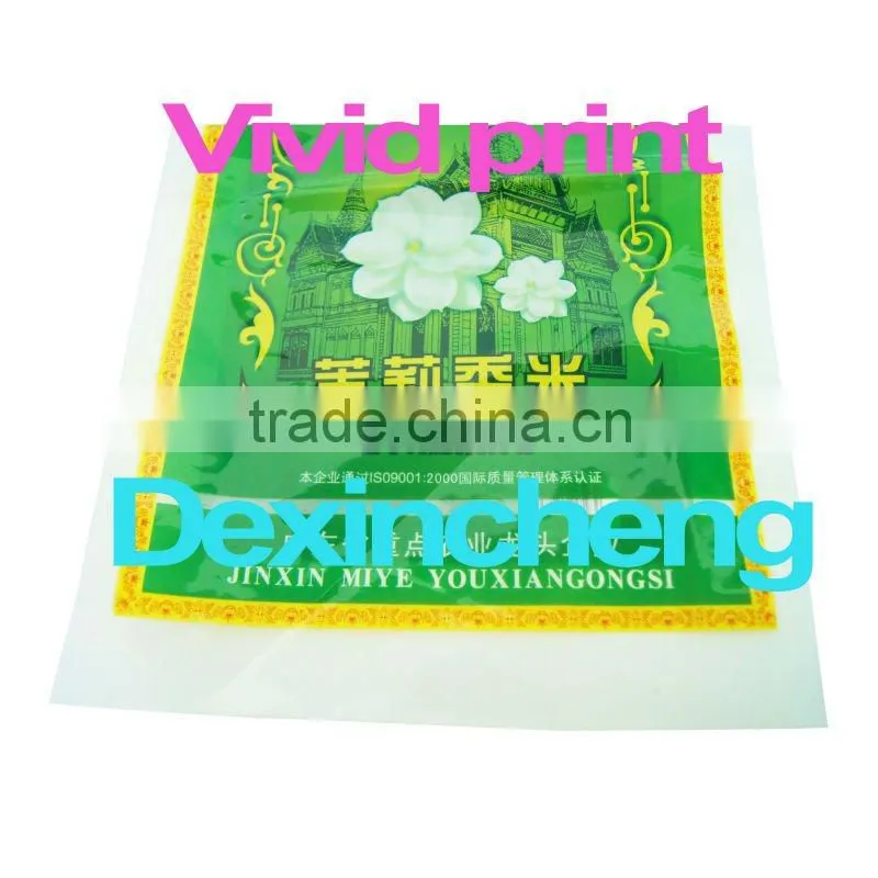 Rice plastic zipper bag