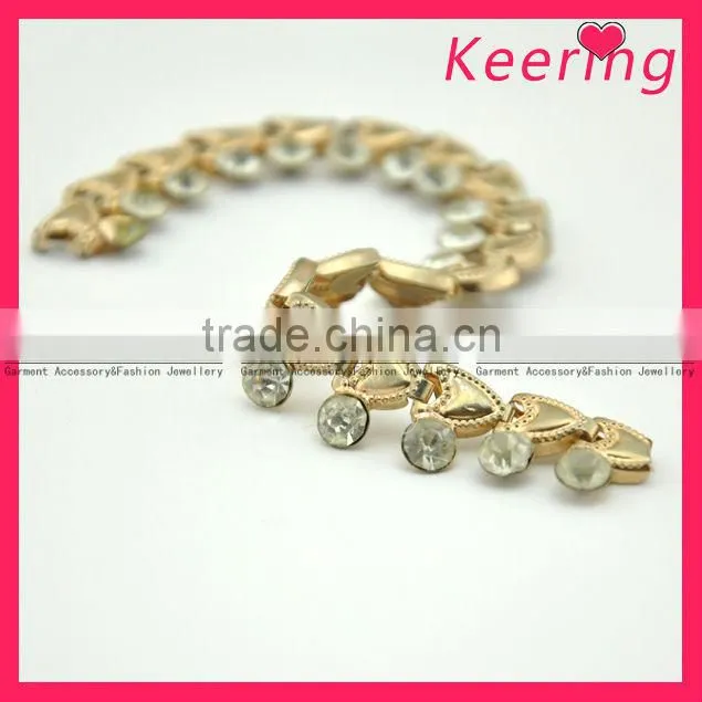 Newest Style gold Crystal Rhinestone Chain WRC-057
