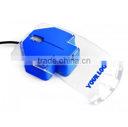 Computer USB Wired Optical LED Transparent Mouse