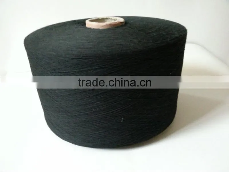 65/35 raw white black color recycled cotton yarn for weaving and kinitting