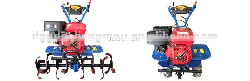 Compact small tractor power tiller with implements