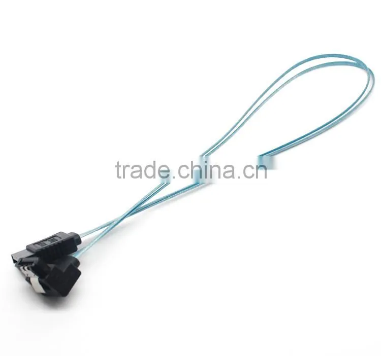 Sata data cable 3.0 with latch 6Gbps ,blue mini sata cable
