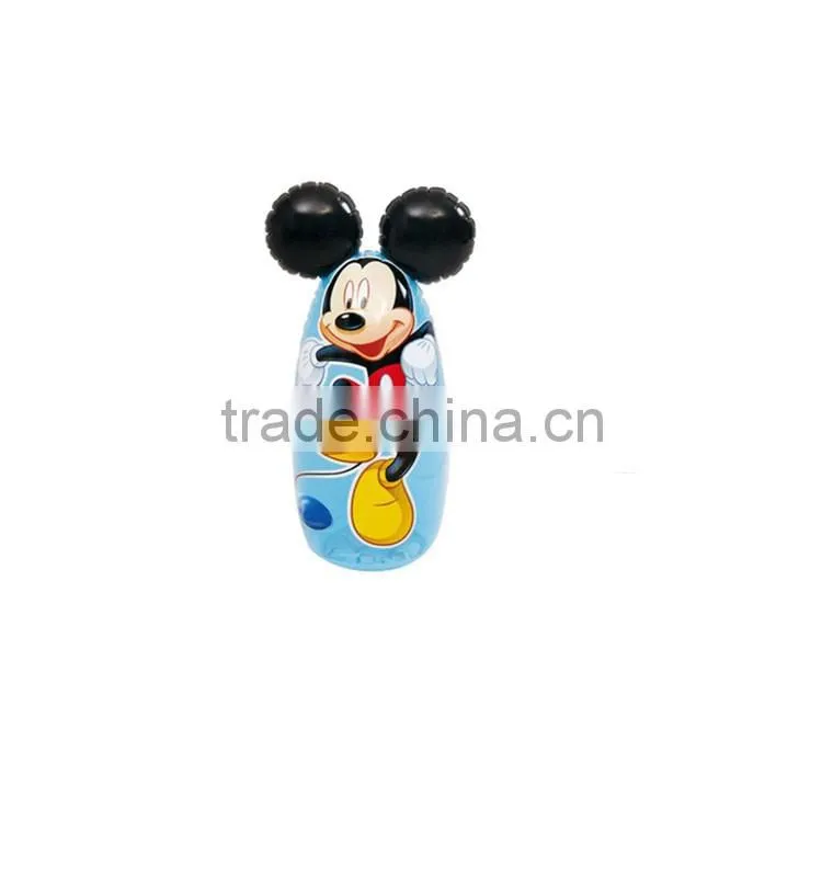 Funny yellow inflatable tumbler pool toy