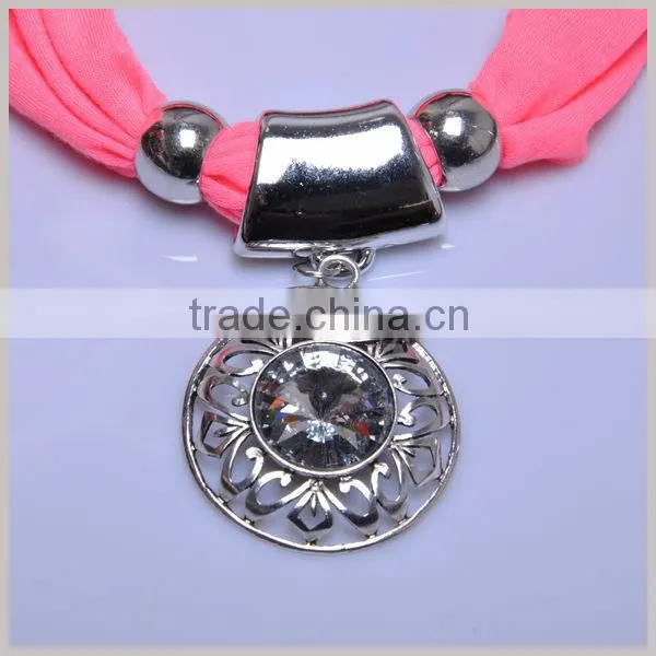 Crystal Diamond Jewelry Pendant Necklace Slide Scarves