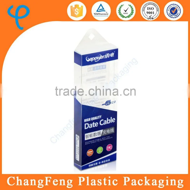 Transparent Plastic Box for USB Cable Packaging