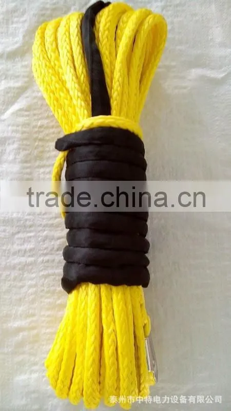 10mm*15m,UHMWPE ROPE synthetic winch rope