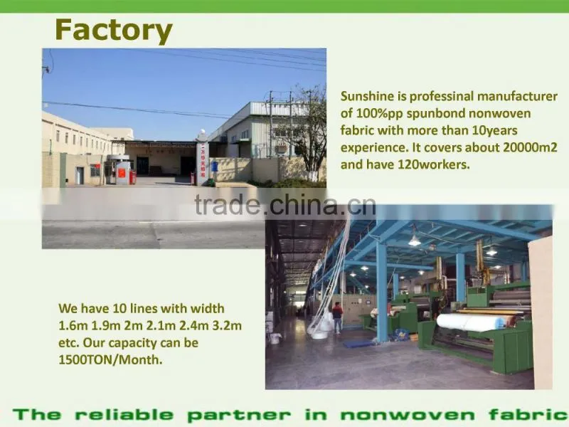 Weed Control Fabric, Ground Cover, PP Spunbond Non woven Landscape Fabric
