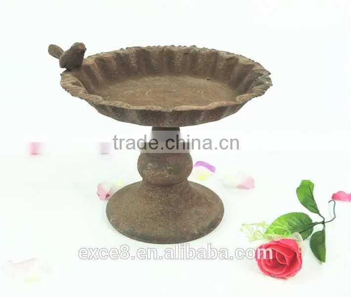Handmade garden rustic metal bird feeder