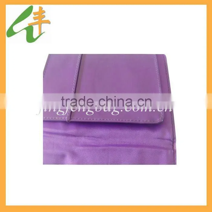 2014 most popular purple color lady leather wallet