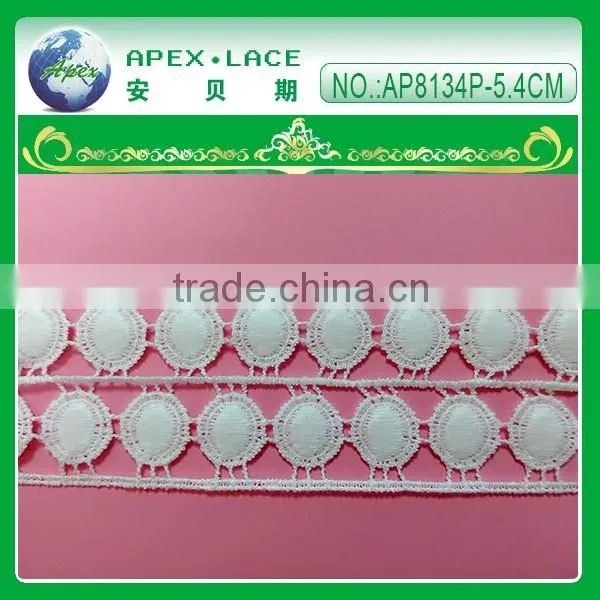Polyester/milk silk lace trim AP8133P