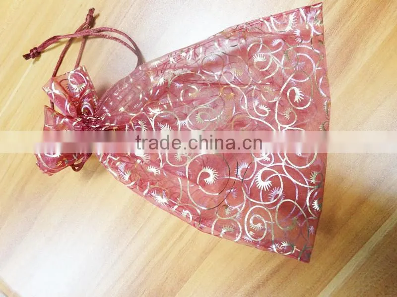 Customized Logo Organza Bag For Gift Jewelry Cosmetic