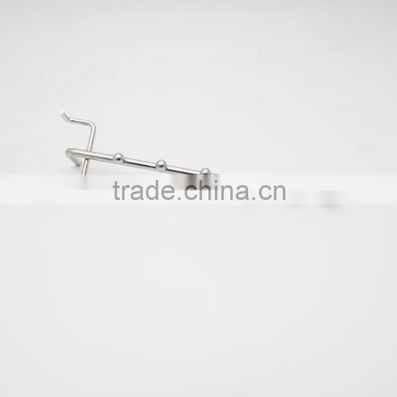 Supermarket beaded hooks single prong pegboard hook for tools