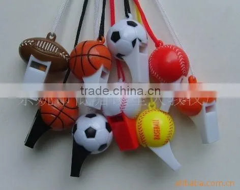Kids gift Plastic football whistles funny whistle cheap plastic whistles