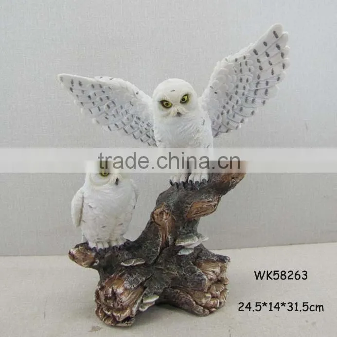 Garden decoration handmade wholesale polyresin bird figurines