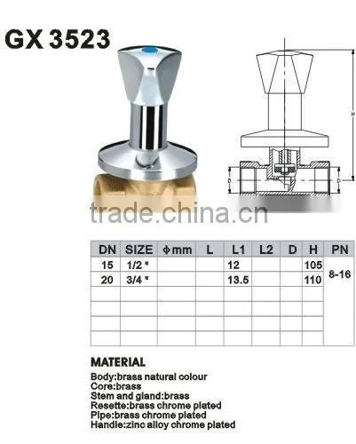brass stop valve