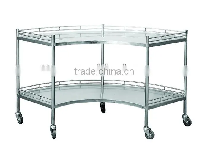 Fan shape hospital food trolleys