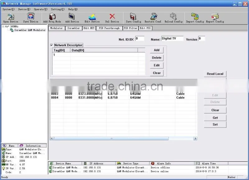 SC-3102 Scrambler Modulator (ASI in and DVB-C RF out)