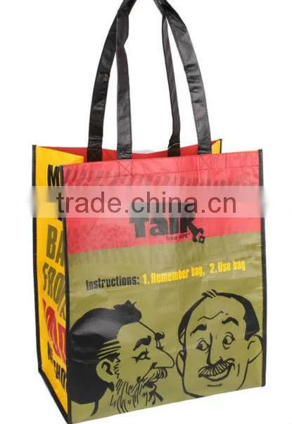 PP lamination Bag Reusable promotional bag Non-Woven Shopping Bag with full printing
