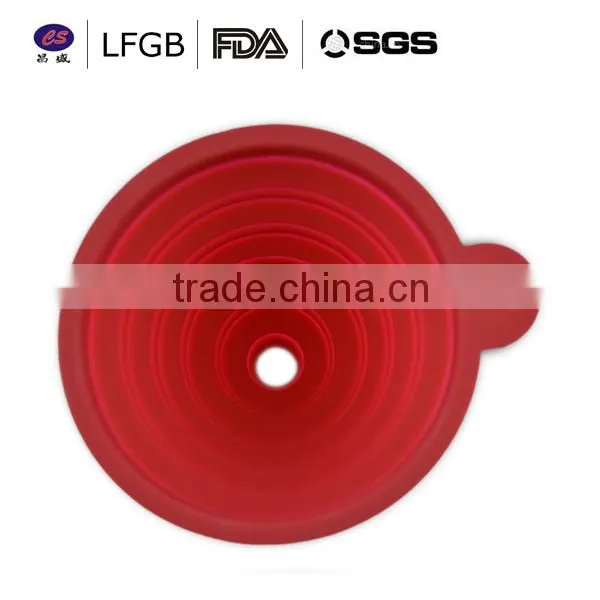 Food grade factory price durable silicone funnel with FDA / LFGB