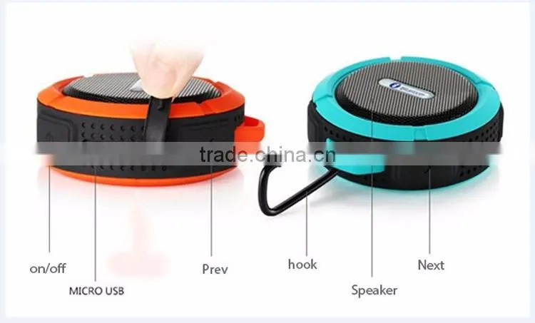Portable Bluetooth 3 Watt Portable Speaker Waterproof with usb port