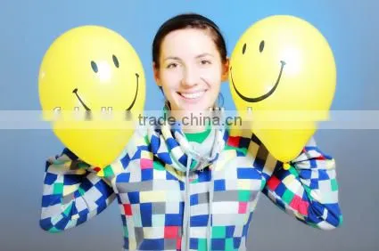 wholesale 12inch yellow smile face balloon latex balloon for party decoration