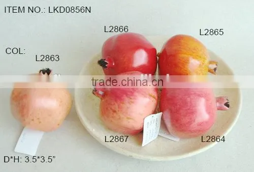 Real color artificial foam pomegranate fruits in assorted size and shapes for display decoration