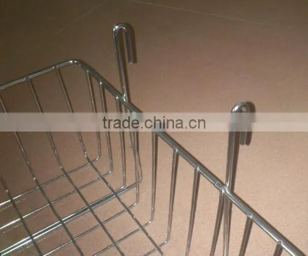 Supermarket hanging slatwall wire basket