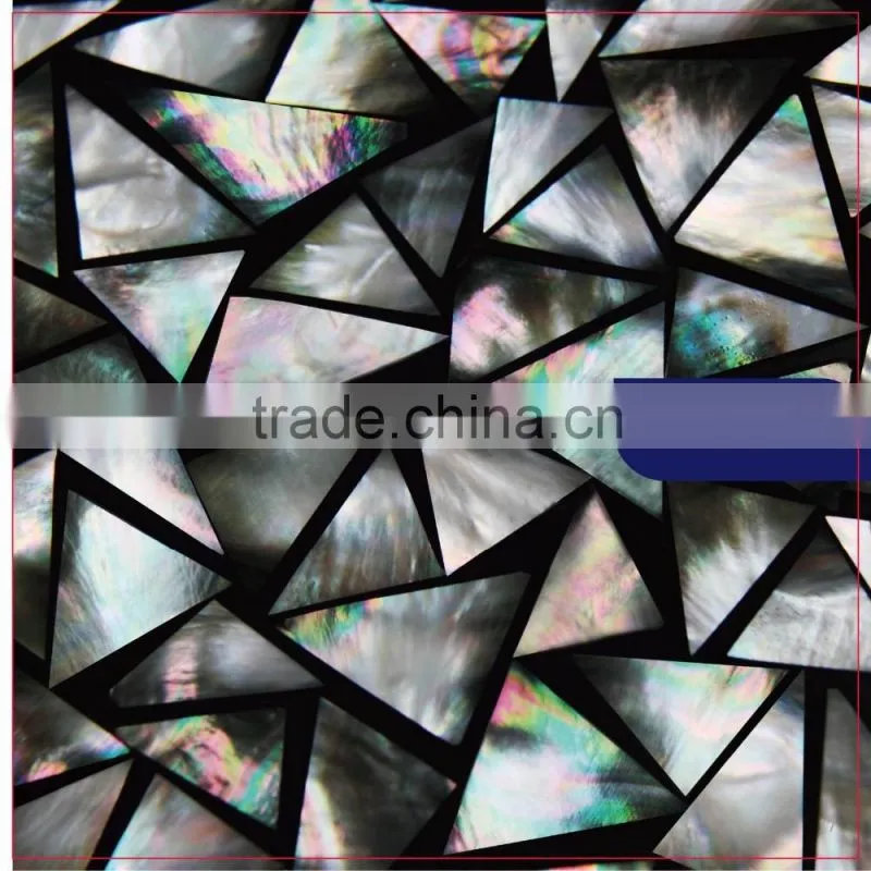 310*310mm Black mother of pearl shell mosaic tile