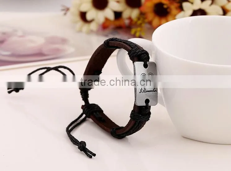 factory price new leather love forever punk bracelet