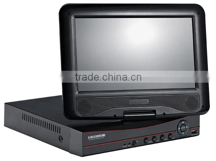 4Ch 10 LCD Wireless NVR 720P Infrared IR Bullet HD IP Wifi Surveillance Camera Kit with LCD Monitor