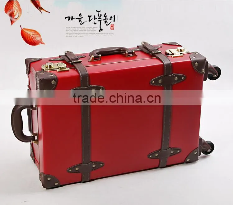New Style Classic Vintage Suitcase With Spinner Wheels